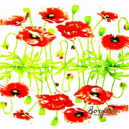 Serwetka do decoupage łąka maków 33x33 ALIBABA Unikat