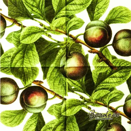 Serwetka do decoupage śliwki na gałęziach 33x33 ALIBABA Unikat