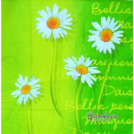Serwetka do decoupage stokrotki 33x33 ALIBABA Unikat
