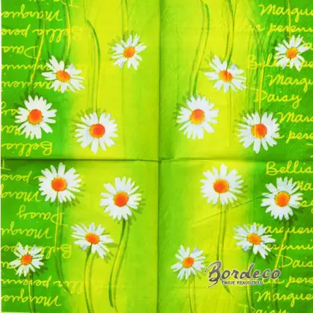 Serwetka do decoupage stokrotki 33x33 ALIBABA Unikat