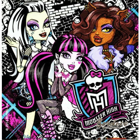 Serwetka do decoupage kreskówka Monster High 33x33 ARPEX Unikat