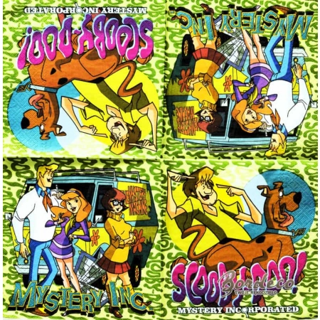 Serwetka do decoupage Scooby-Doo pies z kreskówki 33x33 ARPEX Unikat