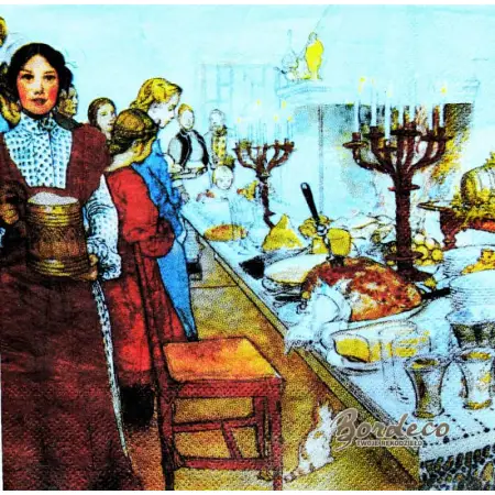 Serwetka do decoupage przygotowania do uczty 33x33 Atelier Unikat