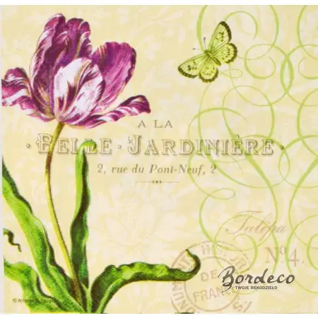 Serwetka do decoupage fioletowy tulipan 33x33 Ambiente Unikat