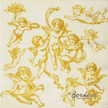 Serwetka do decoupage Amorki, cherubinki 33x33 Ambiente Unikat
