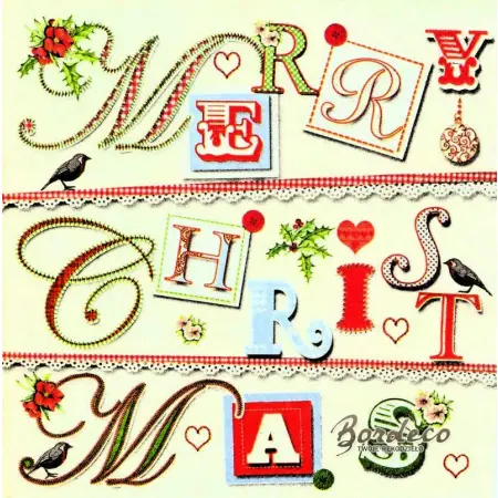 Serwetka do decoupage Marry Christmas 33x33 Ambiente Unikat
