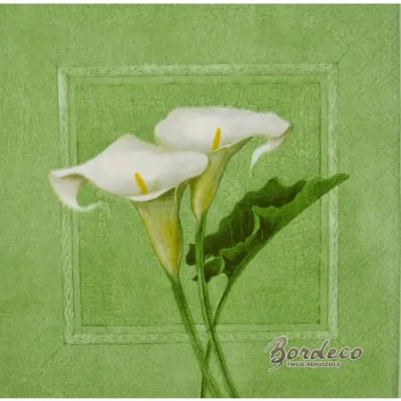 Serwetka do decoupage białe kalie 33x33 AMBIENTE Unikat