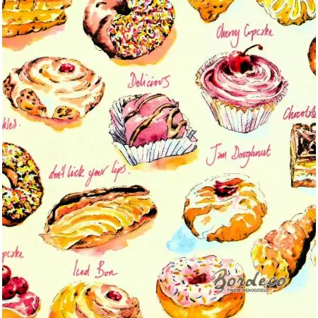 Serwetka do decoupage ciastka, babeczki, donuty 33x33 Ambiente Unikat