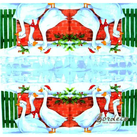 Serwetka do decoupage gąski w czapkach 33x33 Ambiente Unikat
