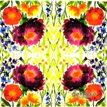 Serwetka do decoupage kwiaty ogrodowe akwarela 33x33 Ambiente Unikat