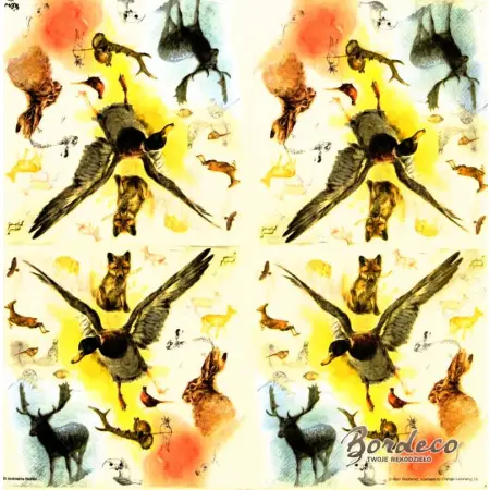 Serwetka do decoupage leśne zwierzęta 33x33 Ambiente Unikat