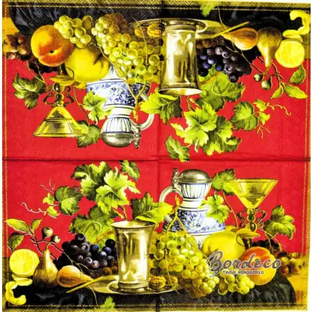 Serwetka do decoupage owocowa uczta 33x33 Ambiente Unikat