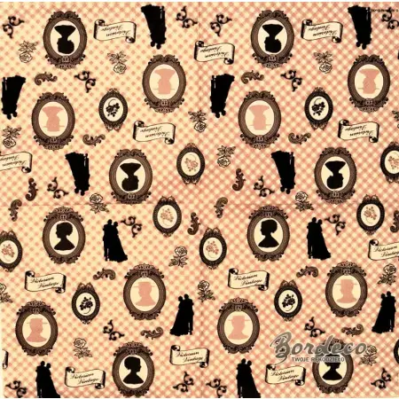 Serwetka do decoupage portrety retro w ramach 33x33 Ambiente Unikat