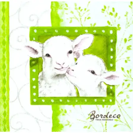 Serwetka do decoupage tulące się baranki, owieczki 33x33 Ambiente Unikat