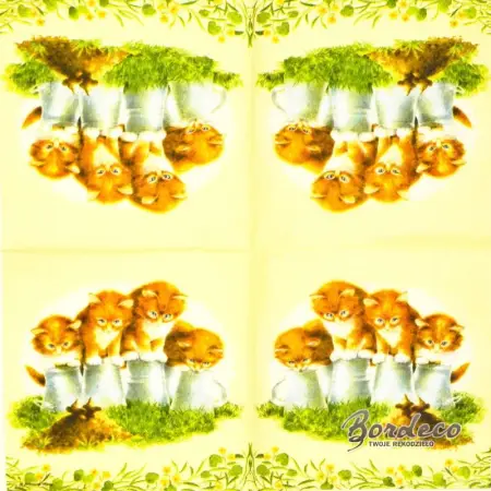 Serwetka do decoupage rude kotki 25x25 Ambiente Unikat