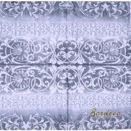 Serwetka do decoupage szary ornament 33x33 Ambiente Unikat