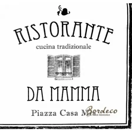 Serwetka do decoupage RISTORANTE DA MAMMA 33x33 Ambiente Unikat