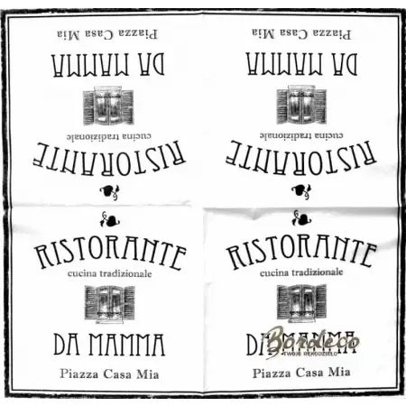 Serwetka do decoupage RISTORANTE DA MAMMA 33x33 Ambiente Unikat