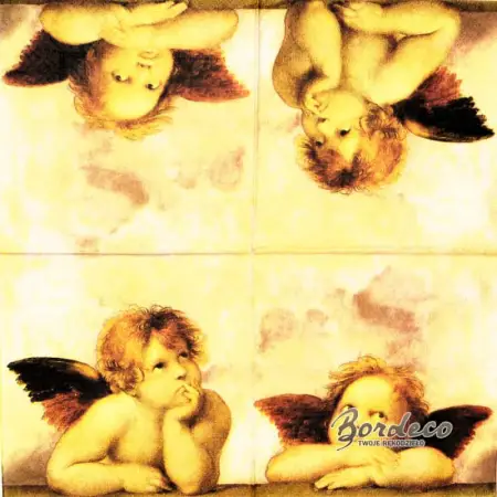 Serwetka do decoupage aniołki Rafaela Santi 33x33 Atelier Unikat