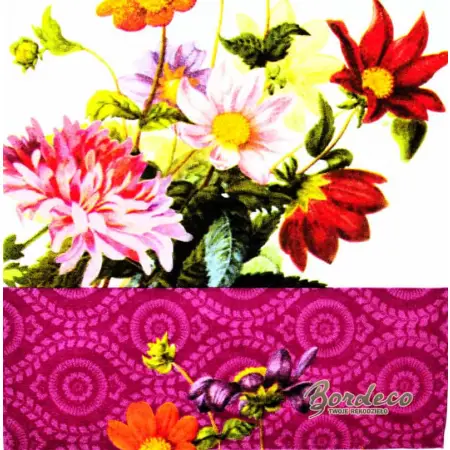 Serwetka do decoupage kwiaty dalie, georginie 33x33 Atelier Unikat