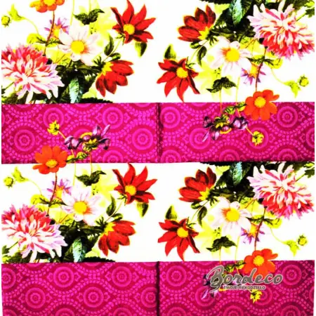 Serwetka do decoupage kwiaty dalie, georginie 33x33 Atelier Unikat