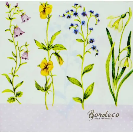 Serwetka do decoupage kwiaty polne Polski 33x33 Atelier Unikat