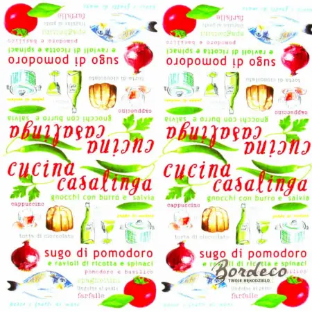 Serwetka do decoupage produkty kuchenne gospodyni domowej 33x33 Atelier Unikat