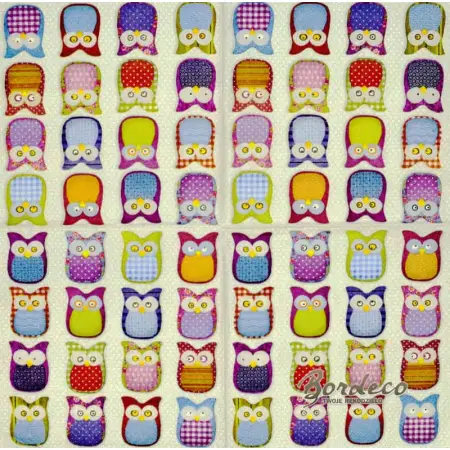 Serwetka do decoupage sówki pluszaki, przytulanki 33x33 Atelier Unikat