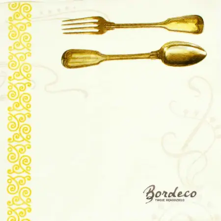 Serwetka do decoupage sztućce, stare srebro 33x33 Atelier Unikat