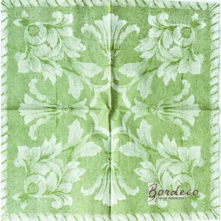 Serwetka do decoupage tkanina w motywy roślinne  33x33AVANT GARDE. Unikat.