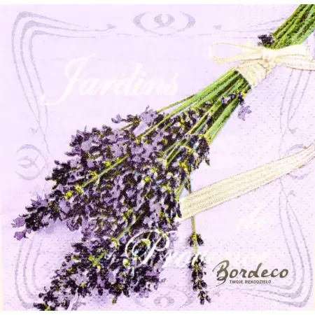 Serwetka do decoupage wiązanka lawendy 25x25 COCKTAIL.Unikat