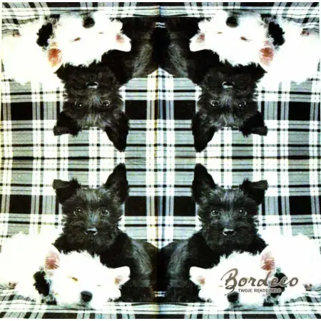 Serwetka do decoupage czarny i biały piesek 33x33 R&F Unikat