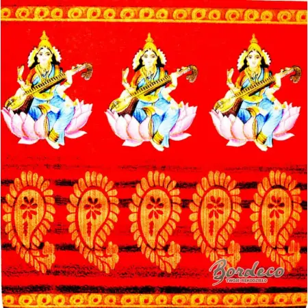 Serwetka do decoupage w indyjskim stylu 33x33 COLOURFUL Unikat
