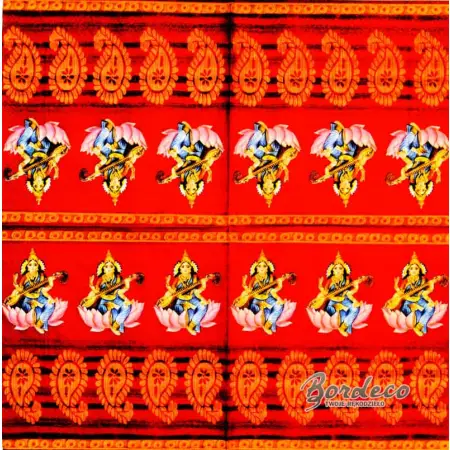 Serwetka do decoupage w indyjskim stylu 33x33 COLOURFUL Unikat