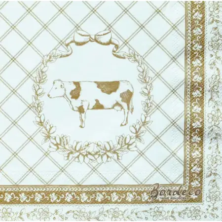 Serwetka do decoupage łaciata krowa  33x33 CLAYRE@EEF Unikat