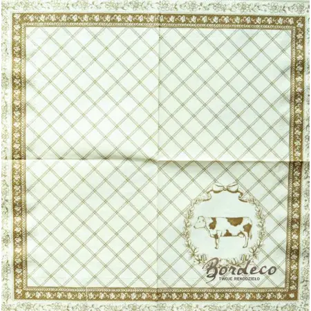 Serwetka do decoupage łaciata krowa  33x33 CLAYRE@EEF Unikat