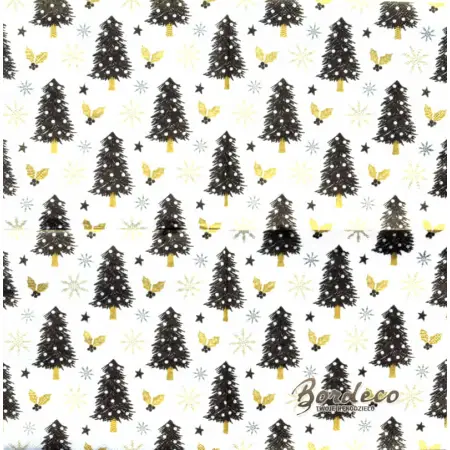 Serwetka do decoupage czarne choinki 33x33 DAISY