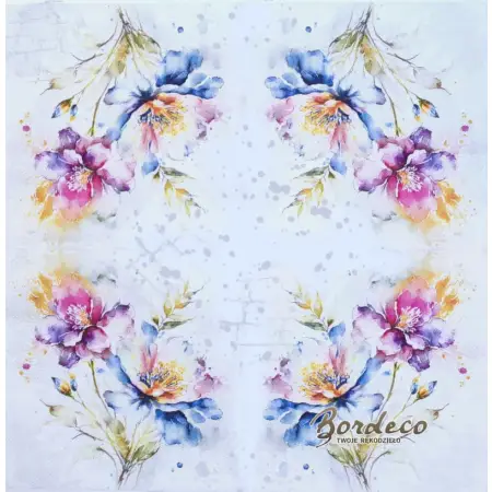 Serwetka do decoupage kwiaty akwarela 33x33 DAISY