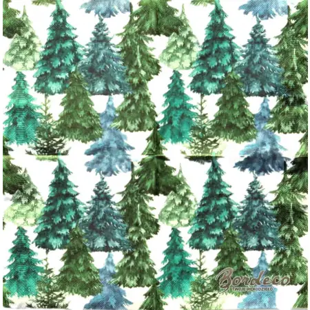 Serwetka do decoupage las choinek 33x33 DAISY