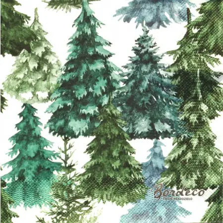 Serwetka do decoupage las choinek 33x33 DAISY