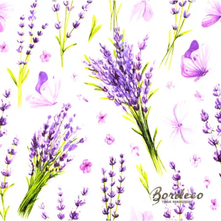 Serwetka do decoupage lawenda i motyle 33x33 DAISY