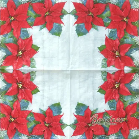 Serwetka do decoupage trzy poinsecje 33x33 DAISY