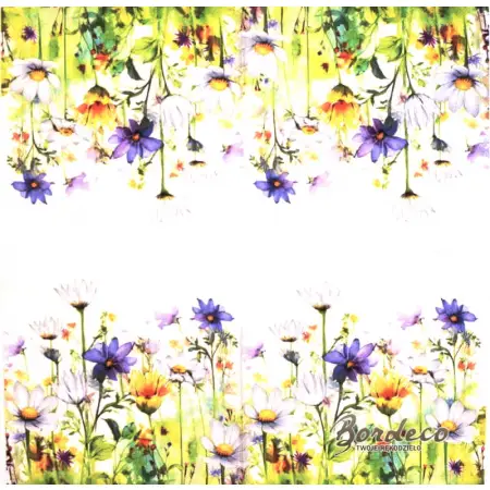 Serwetka do decoupage polne kwiaty 33x33 DAISY