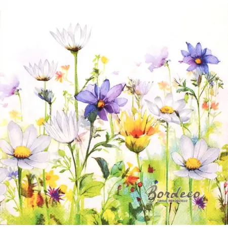 Serwetka do decoupage polne kwiaty 33x33 DAISY