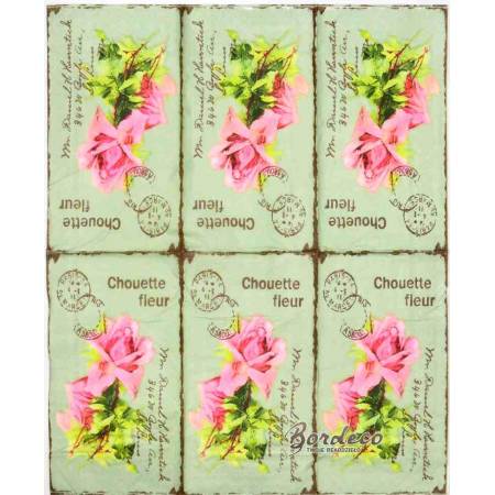 Serwetka do decoupage róża vintage 33x40cm firmy DESIGN20+