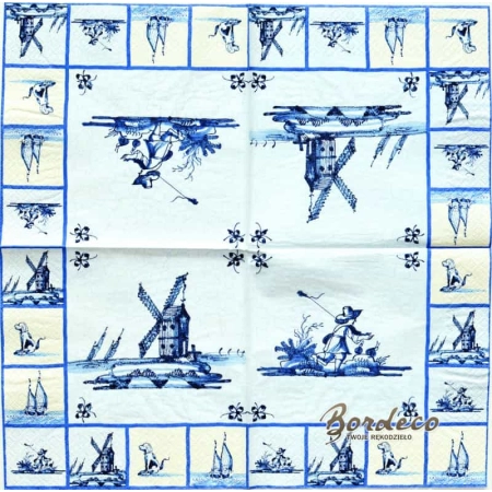 Serwetka do decoupage dawna Holandia 33x33 DUNI Unikat