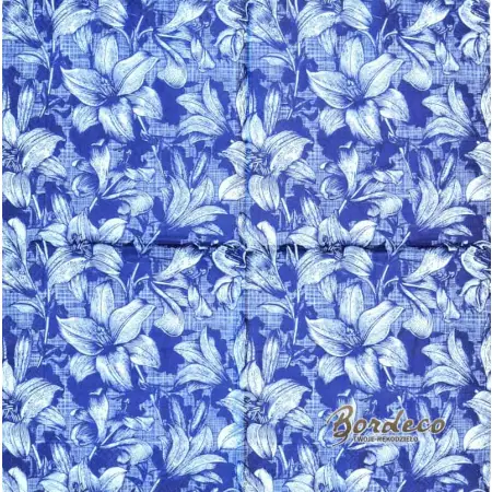 Serwetka do decoupage niebieskie lilie 33x33 DUNI. Unikat