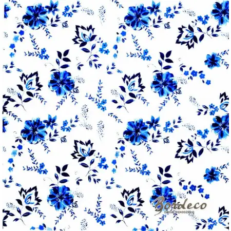 Serwetka do decoupage malowane niebieskie kwiaty 33x33 DUNI. Unikat