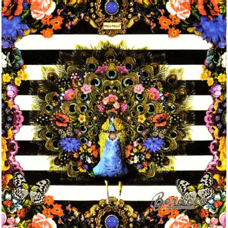 Serwetka do decoupage kolorowy paw i kwiaty 33x33 DUNI. Unikat