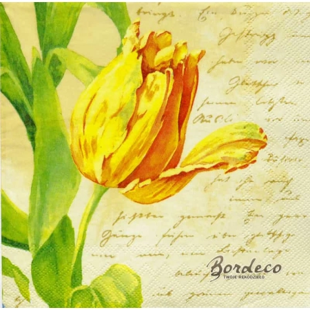 Serwetka do decoupage wielobarwne tulipany 33x33 DUNI Unikat